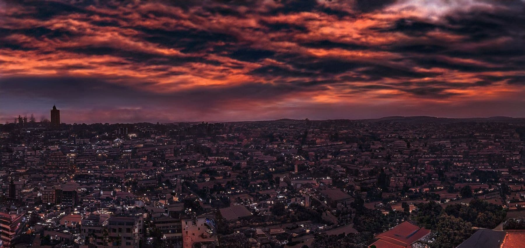 Kampala at sunset